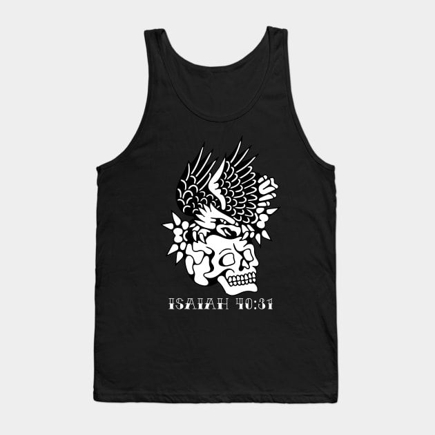 Eagle and Snake Traditional Tattoo Flash Isaiah 40:31 Tank Top by thecamphillips